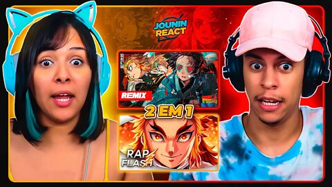 2 EM 1 | FLASH BEATS - Rap do Rengoku & ARU ft. JRP - Você Aqui | [React Rap Nerd] 🔥