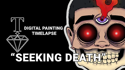 "seeking death" a digital painting timelapse by Tony Diamond