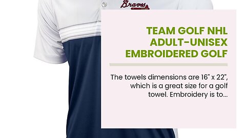 Team Golf NHL Adult-Unisex Embroidered Golf Towel