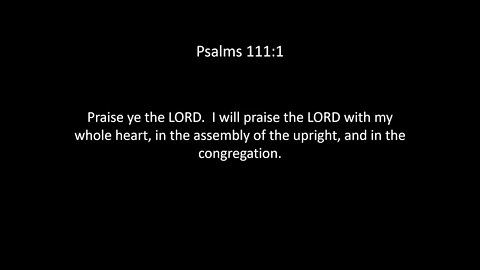 Psalms Chapter 111