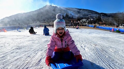 Day 2 - Sledding - Beach Mountain NC