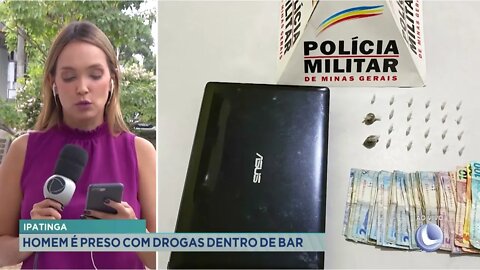 Ipatinga: homem é preso com drogas dentro de bar