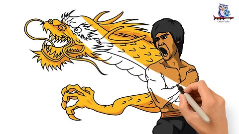 How To Draw Bruce Lee Enter The Dragon - Easy Art Tutorial