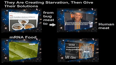 From Eating Bugs & Fake Meat, mRNA Infected Foods, Indoctrinating Children to Canibalism