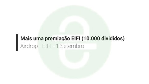 Airdrop - Extensão(kkk) - EIFI - Distribuindo 10.000 Token, para os inscritos