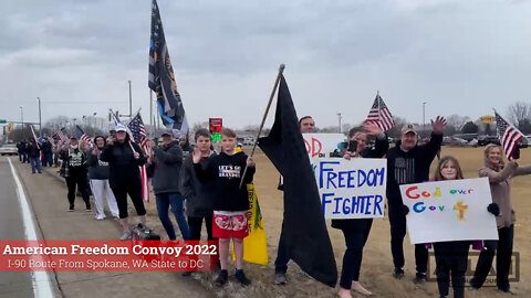 American Freedom Convoy Music Video of I-90 Route From Spokane WA to Washington DC March 2022