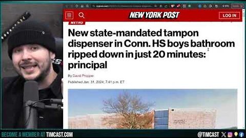 HIGH SCHOOL BOYS DESTROY TAMPON DISPENSER IN BOYS BATHROOM, GENDER IDEOLOGY IS RELIGION