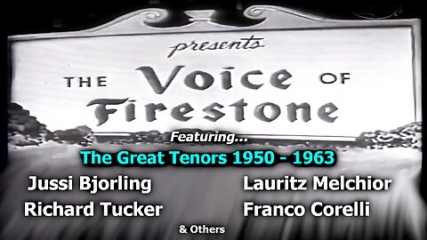 The Voice Of Firestone - The Great Tenors from 1950 - 1963