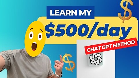 Make money online with ChatGPT 2023. You can earn $500 per day with chatgpt. (Partie 1)