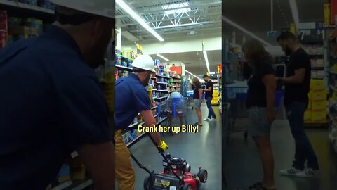 Walmart Fake Facility Manager Using Lawn Mower Prank 😳 #shorts