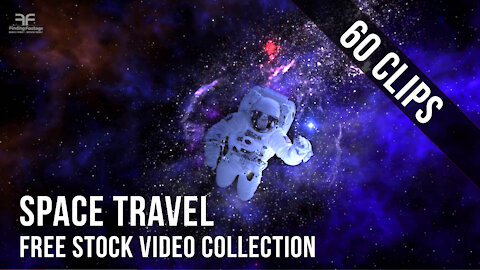 SPACE TRAVEL Stock Video Footage Collection : Space Universe & Astronaut Spaceship. Royalty Free