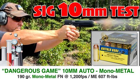 🧪SIG XTen | DANGEROUS GAME (Hardcast Alternative) Chrono Test | Buffalo Bore 190 gr. Mono-Metal FN