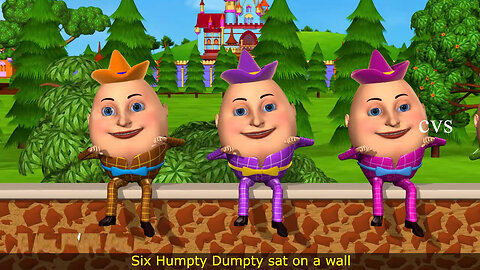 Humpty Dumpty Nursery Rhyme - 3D Animation English Rhymes for children