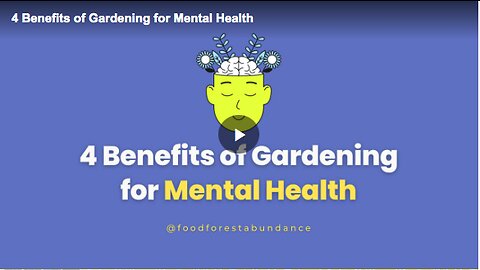 Benefits of gardening for mental health