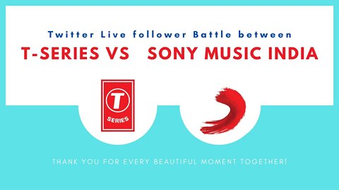 Twitter Live Follower Battle Count- T-Series vs Sony Music India