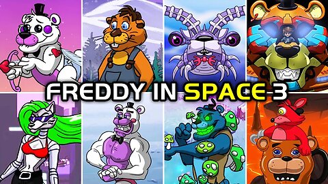 Freddy in Space 3 - All Boss Fights (Mangle)