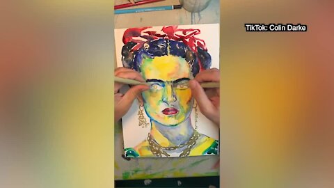 Michigan artist, lawyer sparks creativity with his ambidextrous art on TikTok