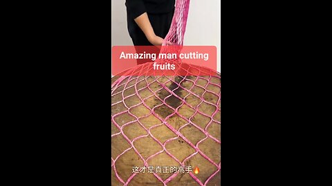 Amazing man cutting fruits