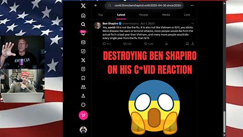 DESTROYING Ben Shapiro on his C*vid Reaction - He's Controlled Opposition!