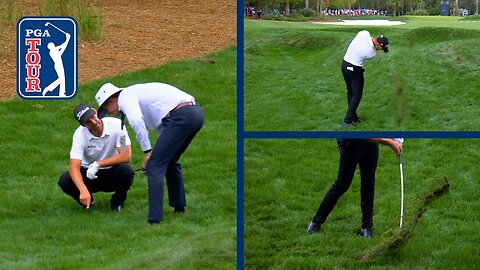 Wyndham Clark makes birdie FROM HERE at THE PLAYERS