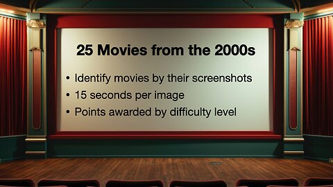 Guess 25 Movies From Their Screenshots: 2000s