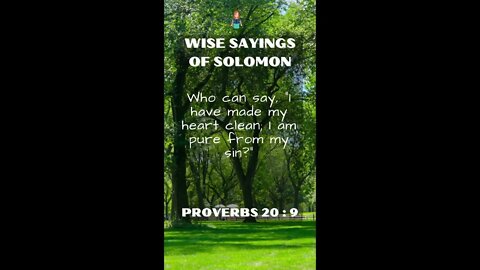 Proverbs 20.9 | NRSV Bible - Wise Sayings of Solomon