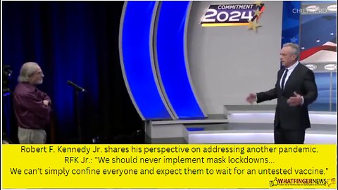 Robert F. Kennedy Jr. shares his perspective on addressing another pandemic.