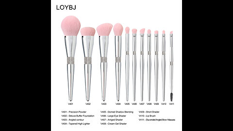 Makeup Brushes Bling Crystal Professional Face Cosmetics Blending Liquid Foundation Powder Conc...