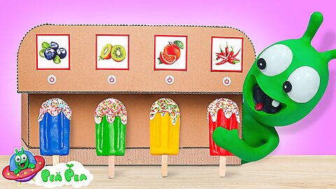 Pea Pea Makes The Biggest Ice Cream Machine - Video For Kids