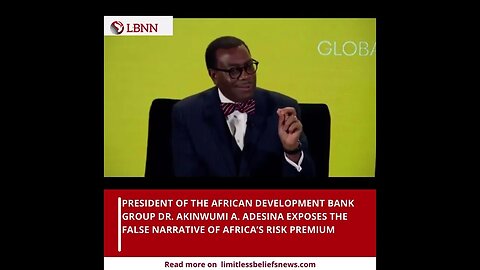 Unveiling Truth: Africa's Risk Premium Exposed by President Adesina 🌍💰 | Data vs. Myths