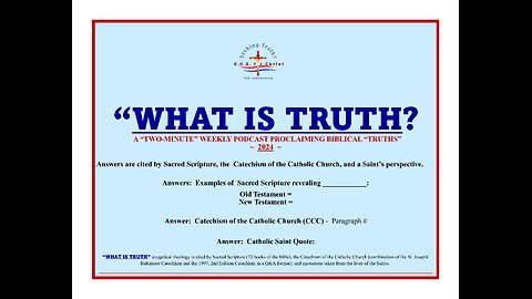 | INTRODUCING | "WHAT IS TRUTH?" PODCAST |