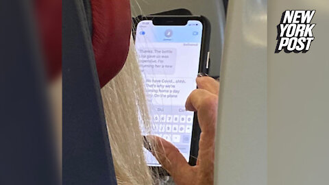 Woman horrified by fellow plane passenger's text: 'We have COVID'