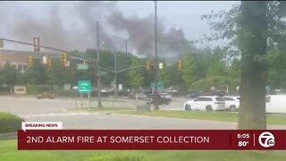 Firefighters battle large fire at Troy's Somerset Collection