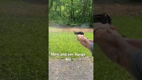 Mom and son range day