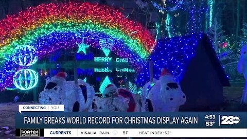 New York family's Christmas light display sets world record