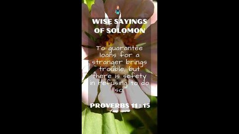 Proverbs 11:15 | Wise Sayings of Solomon