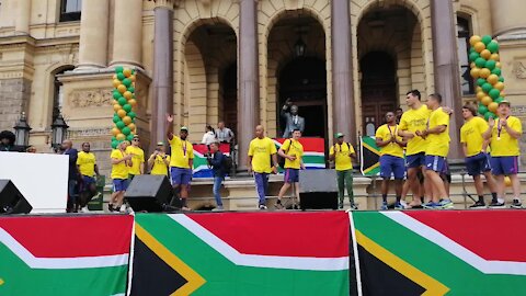 SOUTH AFRICA - Cape Town - Springbok Trophy Tour (Video) (VJC)