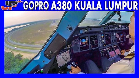 AIRBUS A380 landing at Kuala Lumpur Airport | Cockpit View + Pilotsview