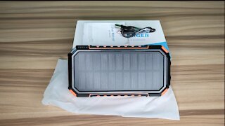 Riapow Solar Charger 30000mAh High Capacity Solar Power Bank