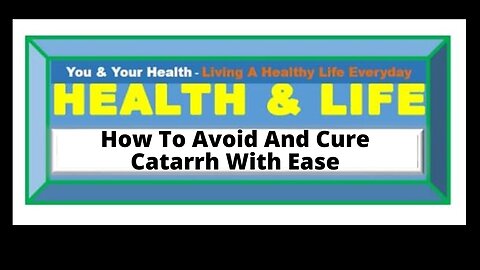 HOW TO TREAT CATAARH