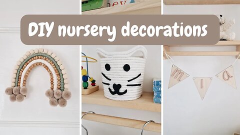 DIY BABY DECOR - Making Decorations for the nursery | rope basket, wooden bunting, BOHO rainbow