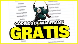 PEGUE TODOS OS CÓDIGOS DE WARFRAME GRÁTIS AGORA! 2022