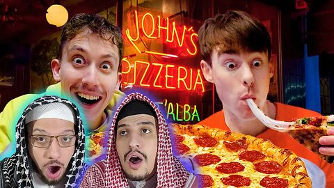 Arab Muslim Brothers Reaction to Brits try New York’s Best Pizza for the first time!!