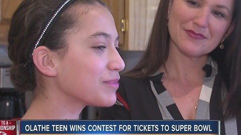 Olathe girl wins Super Bowl tickets