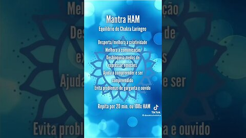 Mantra HAM Equilíbrio do Chakra Laríngeo #shorts