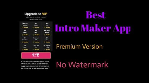 Intro Maker App Free Download. @Manoj Dey