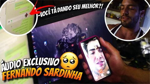 SARDINHA DE VERDADE LIGOU PARA O FABRIZYZZ | ele chorou ao vivo