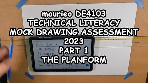 maurieo DE4103 TECHNICAL LITERACY MOCK DRAWING ASSESSMENT 2023 PART 1 THE PLANFORM