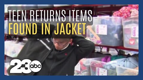 Teen returns items found in donated jacket