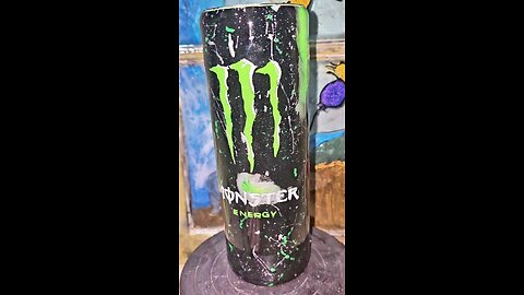 Glowing Monster Energy Resin tumbler